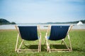 Relaxing chairs in the sun Royalty Free Stock Photo
