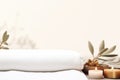 Relaxing Couple massages banner. Generate Ai
