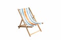 Relaxing 3D Beach Chair Illustration Isolated and Rendered on a White Background, Generative Ai Royalty Free Stock Photo