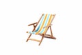 Relaxing 3D Beach Chair Illustration Isolated and Rendered on a White Background, Generative Ai Royalty Free Stock Photo