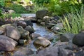 Relaxing garden brook Royalty Free Stock Photo