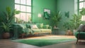 Relaxing Green Gradient Vibe Royalty Free Stock Photo