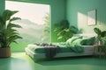 Relaxing Green Gradient Vibe Royalty Free Stock Photo