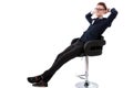 Relaxing handsome businessman