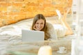Beautiful young woman relaxing at home, comfort and calm Royalty Free Stock Photo