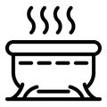 Relaxing jacuzzi icon, outline style