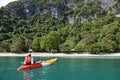 Relaxing Kayaker Royalty Free Stock Photo