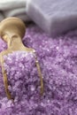 Relaxing Lavender Bath Salts Royalty Free Stock Photo