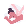 Relaxing massage isolated cartoon vector illustrations
