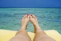 Relaxing on the ocean Royalty Free Stock Photo