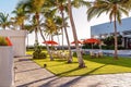 Relaxing Outdoor Bar Area At Beachfront Hotel