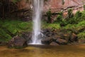 Relaxing place near waterfall and natural stone wall, Harau Valley, West Sumatra, Indonesia