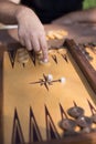 Relaxing with playing backgammon Royalty Free Stock Photo