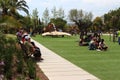 Relaxing at Promenade du Paillon in Nice, France