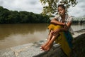 Relaxing by the river2 Royalty Free Stock Photo