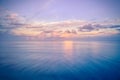 Relaxing seascape with wide horizon of the sky and the sea. Composition of nature, aerial sunset sea and sky Royalty Free Stock Photo