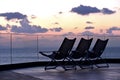 Relaxing sunset chairs