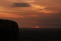 Relaxing sunset moment at the top of candi ijo Yogyakarta Indonesia