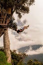 Relaxing Teenager Man On The Casa Del Arbol Swing Royalty Free Stock Photo