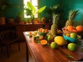 Relaxing tropical office break room Royalty Free Stock Photo