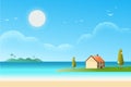 A relaxing vacation house at the beach Royalty Free Stock Photo