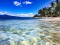 Relaxing view of Cebu Island cost from the cristal water