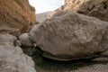 Relaxing visit to Wadi Bani Khalid, Oman Royalty Free Stock Photo