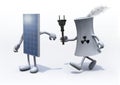 Relay between nuclear industry and solar panel