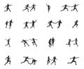 Relay runners silhouette, Relay Runners SVG, Relay silhouette, Relay race runner silhouettes Royalty Free Stock Photo