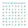 Release management RGB color big icons set