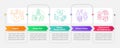 Release management strategy rectangle infographic template