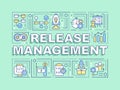 Release management word concepts light blue banner Royalty Free Stock Photo