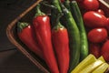 Fine art photo of veggies in a bowl. Royalty Free Stock Photo