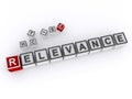 relevance word block on white Royalty Free Stock Photo