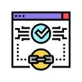 relevant link color icon vector illustration