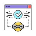 relevant link color icon vector illustration