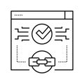 relevant link line icon vector illustration