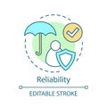 Reliability concept icon