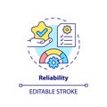 Reliability concept icon