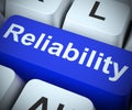 Reliability concept icon means dependability confidence and certainty - 3d illustration Royalty Free Stock Photo