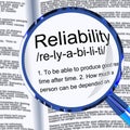 Reliability concept icon means dependability confidence and certainty - 3d illustration