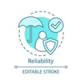 Reliability concept icon