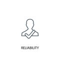 Reliability concept line icon. Simple Royalty Free Stock Photo