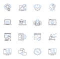 Reliability line icons collection. Trusrthiness, Dependability, Consistency, Stability, Credibility, Reliability