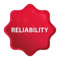 Reliability misty rose red starburst sticker button