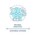Reliable analytics turquoise concept icon Royalty Free Stock Photo