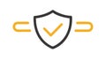 Reliable Security Shield with Checkmark Icon, vector design Generative AI Royalty Free Stock Photo