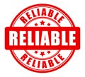 Reliable vector label on white background Royalty Free Stock Photo