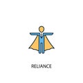 Reliance concept 2 colored line icon Royalty Free Stock Photo