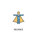 Reliance concept 2 colored line icon Royalty Free Stock Photo